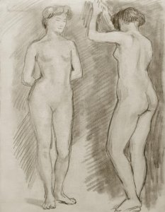 女性ヌード 作： August Macke